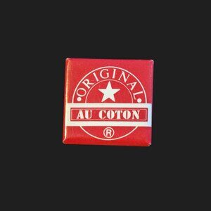 10/$25 Vintage Original Au Coton 1.5" Square Button